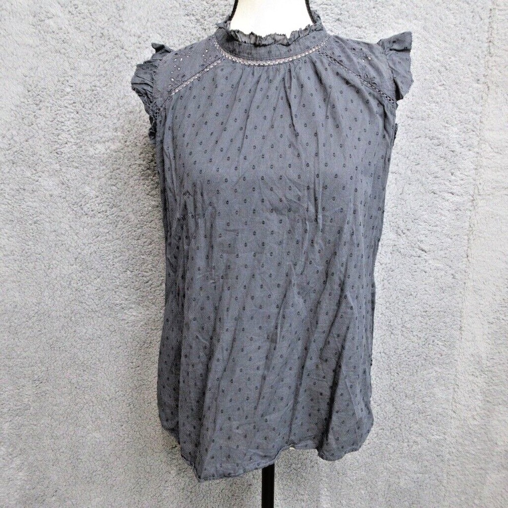 Ann Taylor Loft Shirt Women S Grey Regencycore Fairy Earthy Ethereal‎ Whimsical